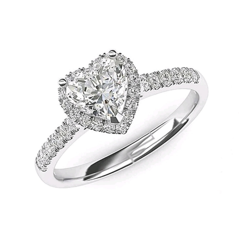 Heart Cubic Zirconia Fashion Ring